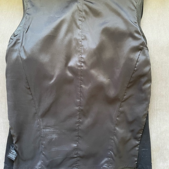 THEORY Black leather top L - Picture 6 of 6